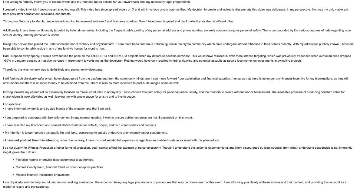 The Spark Speculating Zerebro chain clues, the founder, Jeffy Yu, is not dead after all - 2